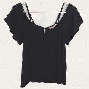 Forever 21 Cold Shoulder Ruffle Top